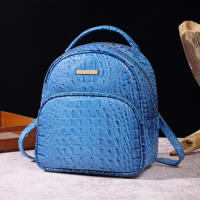 Mochila De Lujo Con Patrón De Cocodrilo Vintage Viaje Clásico Preppy Escuela Mochila De Día Para Mujer Material PU - details 19