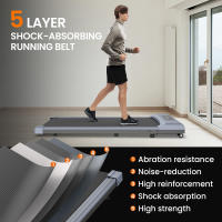 Cinta de caminar plana, Motor de 2.5HP, velocidad de 1-6 km/h, absorción de impactos antideslizante, Mini cinta de correr para el hogar y la Oficina - details 3