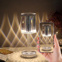 Lámpara De Mesa LED Con Cristal De Diamante Proyección Decorativa Luz Nocturna Para Dormitorio Lámpara De Barra Iluminación Fijación - details 2