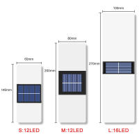 Lámpara Solar Exterior LED Impermeable 2-4 Piezas Iluminación De Pared Para Jardín Balcones Luz De Ambiente Upward And Downward - details 2