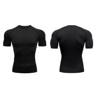 Camiseta De Compresión Para Hombre Verano Manga Corta Fitness Running Deporte Gimnasio Ropa Casual De Alta Calidad Tallas Verdaderas - details 5
