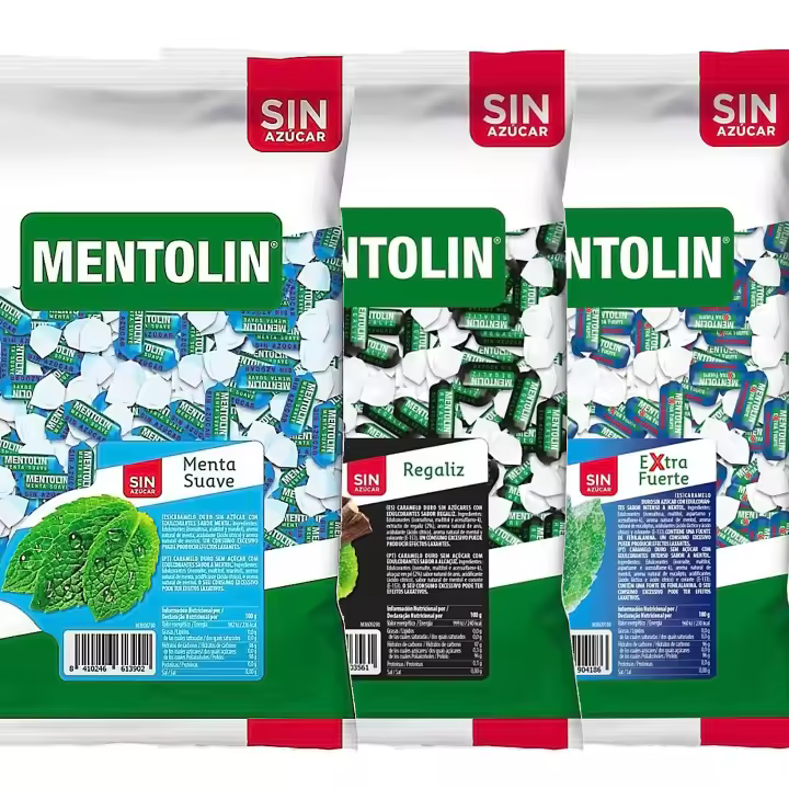 MENTOLIN PACK 3 Kg caramelos sin azúcar garganta Menta Suave & Regaliz & Extra Fuerte - 1