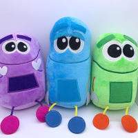 3pcs Juguetes De Peluche Storybots 21cm Dibujos Animados Canciones En Inglés Suaves Educativos Para Niños Regalo Azul Verde Morado - details 1