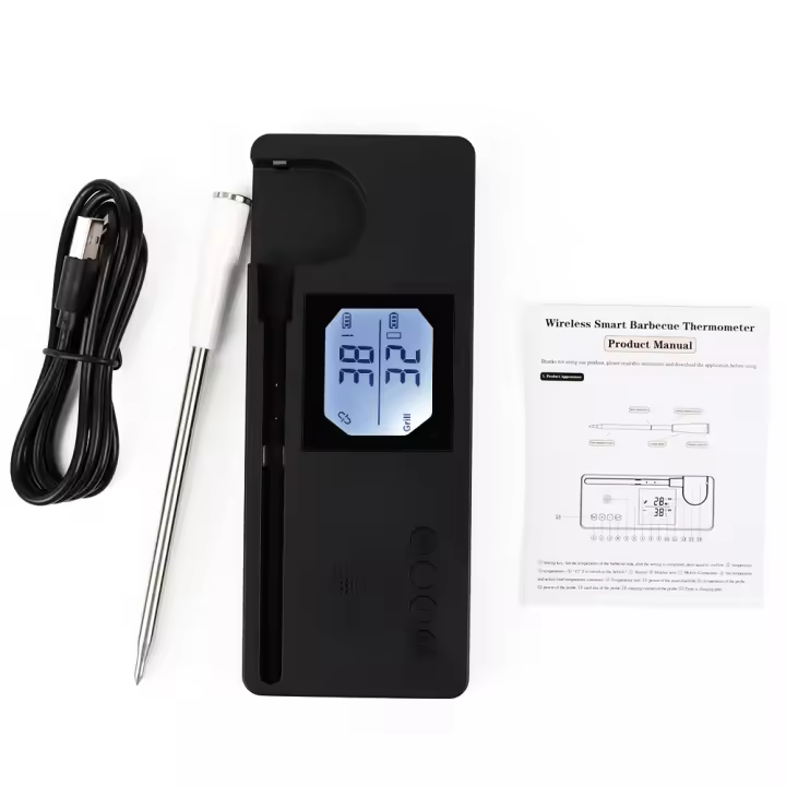 Termómetro De Carne Inalámbrico Bluetooth Para Barbacoa Asador Y Horno Herramienta De Cocina Para Carne Y Queso Medidor De Temperatura Accesorios Para Cocina - 1