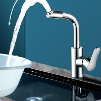 Grifo De Baño Giratorio Para Agua Caliente Y Fría Doble Grifo De Agua Caliente Y Fría Para Cocina Plata Montaje En Pared Cerámica Para Válvula Metal - details 1