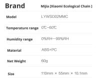 Reloj Digital Inteligente Xiaomi Mijia Con Bluetooth 4.0 Higrómetro Y Termómetro E-ink Herramientas De Medición Para El Hogar - details 10