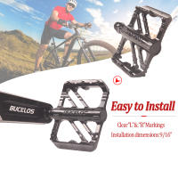 Pedales De Bicicleta BUCKLOS 3 Bearings Ultraligeros Antideslizantes De Aluminio Para MTB Accesorios De Bicicleta Pantalla De Montaje 9/16'' Peso Approx. 296g/M96 286g/R36 - details 14