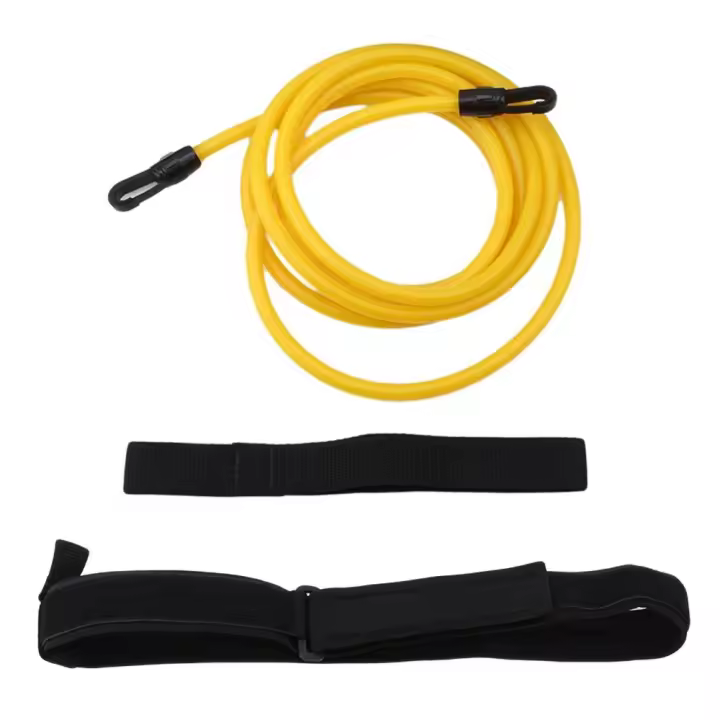 Cinturón de resistencia de natación ajustable, entrenamiento con banda elástica para adultos y niños, cuerda, red de malla - 1
