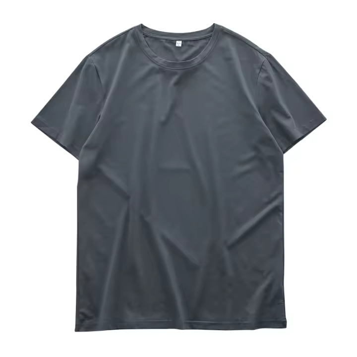 Camiseta De Seda Helada Delgada Para Hombres Dukeen Verano Cuello Redondo Manga Corta Suave Fitness Tops Modal Algodón Oversize Tees Casual Transpirable Ligera Secado Rápido Protección Solar Estirable Sin Capucha - 1