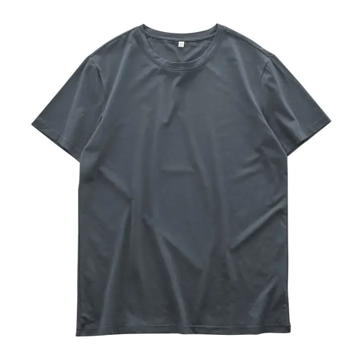 Camiseta De Seda Helada Delgada Para Hombres Dukeen Verano Cuello Redondo Manga Corta Suave Fitness Tops Modal Algodón Oversize Tees Casual Transpirable Ligera Secado Rápido Protección Solar Estirable Sin Capucha - 1