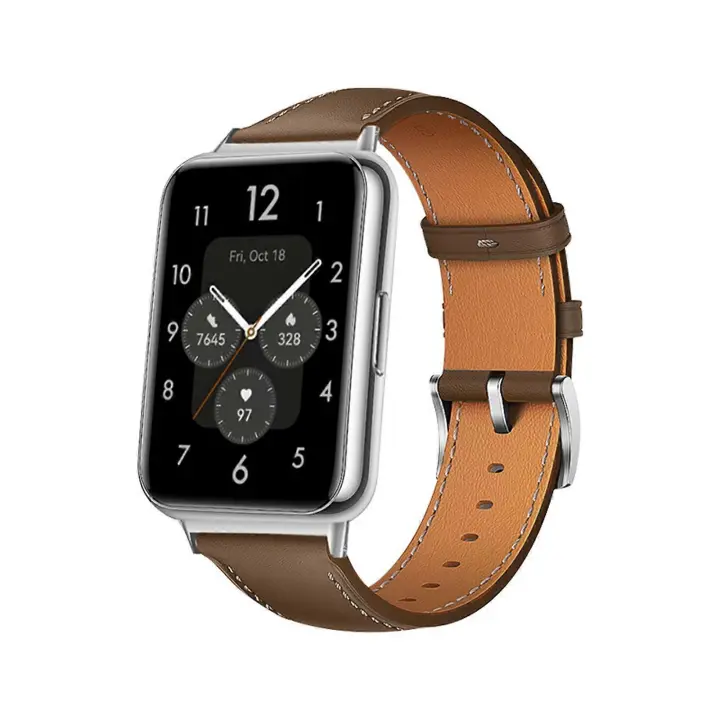 Correa de cuero de pulsera portátil para huaweiwatch fit 2 - 1
