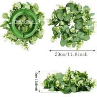 1Pcs Eucalipto Artificial Rama Verde Para Decoración De Hogar Y Bodas Guirnalda De Exterior Para Puerta Pared Y Ventana - details 12