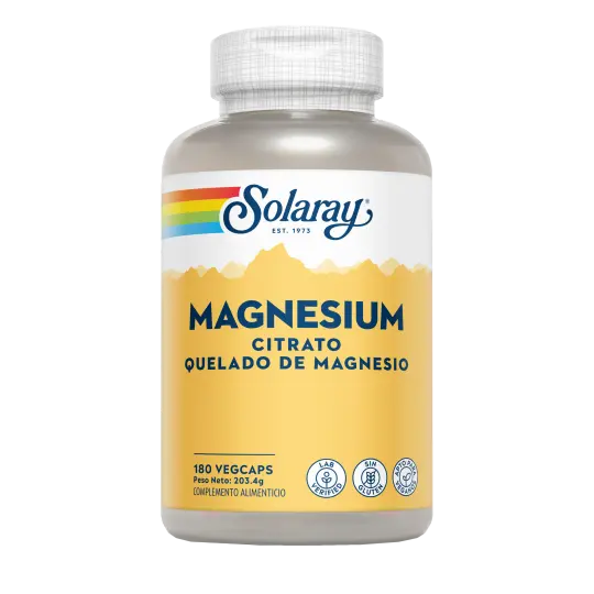 Solaray Magnesio Citrato 180 Cápsulas - Suplemento Muscular - 1