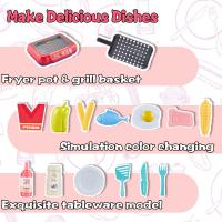 Juego De Cocina Para Niños DIY Con Sonido Y Luz 20 Piezas Multifuncional Set De Juguetes De Cocina Educativos Regalos Para Niñas Y Niños - details 4