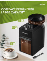Molino De Tostado Y Molienda Eléctrico Con 28 Configuraciones Precisas Para Café Espresso French Press Y Drip KIRAINAFLY - details 7
