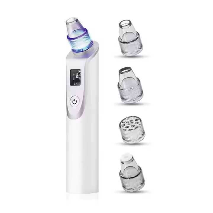 Limpiador de Poros Electrico Succionador, USB Recargable Removedor Puntos Negros con Pantalla LCD y 3 Cabezales Extraíbles - 1