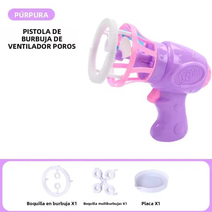 Pistola De Burbujas Eléctrica Para Niños Juguete De Exterior Juego De Fiestas Y Boda Regalo Para Niñas Y Niños - 1