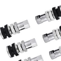 Kit De Valvulas De Neumáticos Para Coche Moto Y Camión 10pcs Con Cierre Antipolvo Acero Metálico Corto Estilo Tubo Sin Goma - details 6