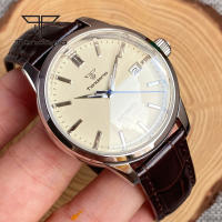 Reloj Automático Tandorio Para Hombre 40mm Doble Domed Sapphire NH35 Water Resistance 20BAR Con Fecha Y Espalda De Vidrio En Cuero Polido - details 15