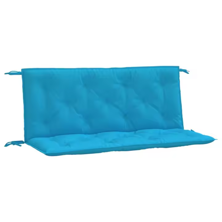 Fundas de Banco de Jardín 2 UDS Azul Claro 120x50x7 cm - 1