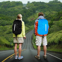 Cubierta Impermeable Reflectante Para Mochila Deportiva Seguridad Nocturna Ciclismo Camping Senderismo 10-70L Material Nylon Unisex - details 7