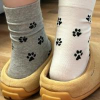 Calcetines Casuales Para Mujer Con Patrón De Dibujos Animados De Perro Cómodos Absorbentes De Sudor Transpirables De Cuello Redondo Talla Media - details 4