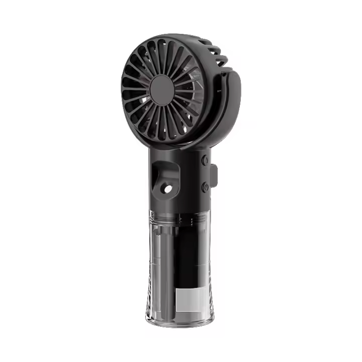 Mini ventilador de mano, humidificador portátil, recargable por USB, con 4 velocidades ajustables. - 1
