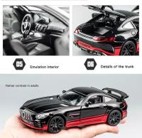 Coche De Colección Mercedes Benz GTR AMG 1:32 Con Sonido Y Luz Aleación De Metal Juguete Para Niños Regalo Modelo De Carreras a Escala - details 2