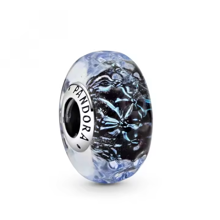 Charm Pandora murano azul oscuro 798938C00 plata - 1