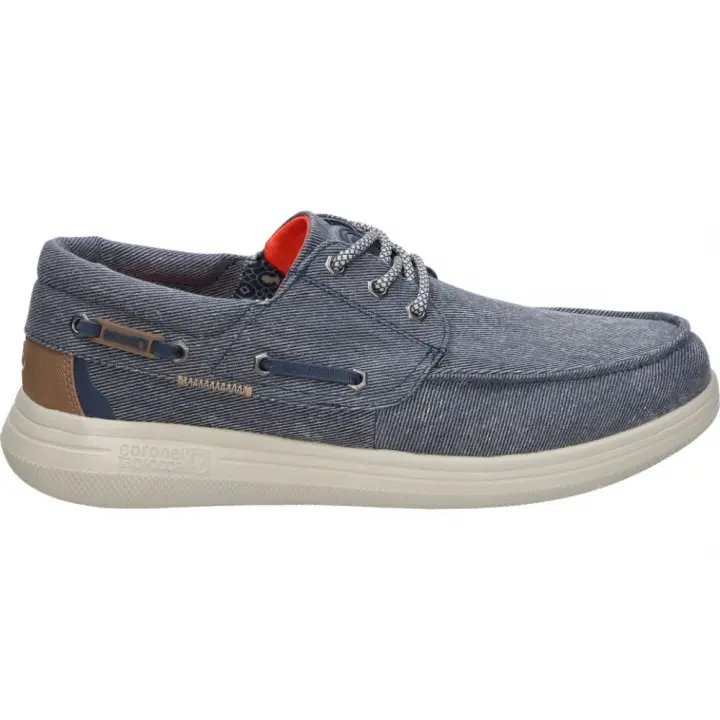 CORONEL TAPIOCCA | Zapato Coronel Tapiocca para Hombre – Náuticos en Color Azul Jeans – Zapato con Cordones – Estilo Casual – Cómodos y Versátiles – Combinables – Alta Calidad – Modelo T206-4 - 1