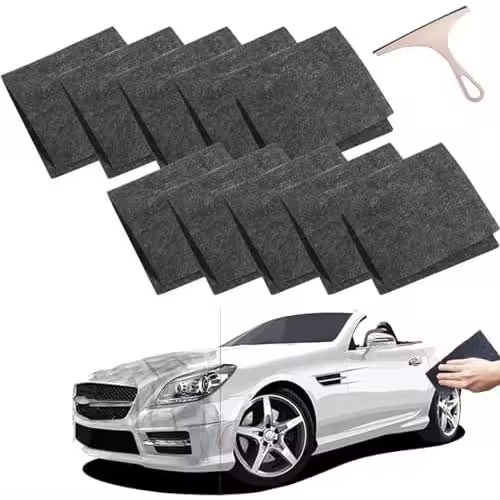 Breathe Green Nano Sparkle Cloth, Nano Sparkle Cloth Eliminador de rayones para automóvil, Nano Sparkle Cloth, Nano paño multiusos para restaurar pintura de automóvil (10 piezas, 4 pulgadas * 4 pulgadas) - 1
