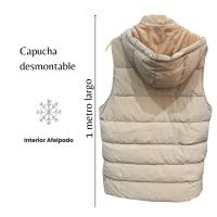 Beachy Chaleco Larga Afelpado Acolchado Calentito Cierre Cremallera Capucha Desmontable - details 3