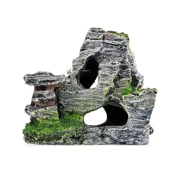 Decoración De Acuario Resina Montaña Vista Coral Roca Para Tanque De Peces Puente De Moisés Paisaje Submarino Ornamento De Jardín Aquático - 1