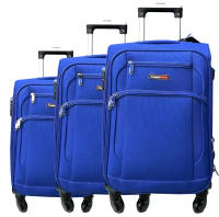 Mi Carros Conjunto de 3 maletas,[trunkMaleta de viaje de 20, 24 y 28 pulgadas, con carrito de tela Oxford, Maleta de equipaje rodante, Valise,Ligera y Resistente, Cerradura Antirrobo Insertada Combinación de 3 dígitos, Ruedas Silenciosas 360º Giratorias - details 0
