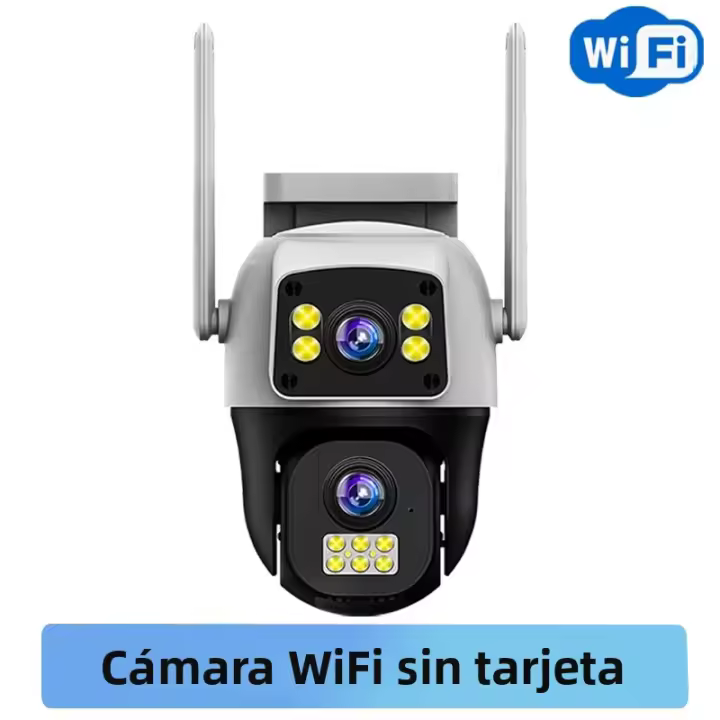 Cámara De Seguridad IP 8MP 4G Con Tarjeta SIM Doble Lente Doble Pantalla Wireless WiFi Vigilancia Exterior Detecta Humanos Protección PTZ Cámara IP - 1