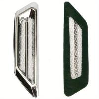 Decoración De Ventosa De Flanco Para Coche SUV Universal 2Pcs Pegatina De Decoración De Ventilación Del Motor En Cromo - details 5