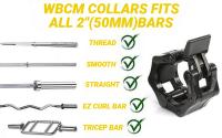 Paquete De 1 Par De Abrazaderas De Bloqueo De Espinilla Para Barbells 50MM Accesorios De Gimnasio Para Levantamiento De Pesas Y Entrenamiento De Fuerza - details 1