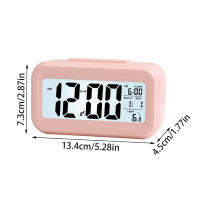 Reloj De Alarma Digital Con Sensor De Temperatura Interior Luz Sensor Desplazamiento De 12/24H Display Retroiluminado Para Dormitorios Escritorio De Oficina - details 1