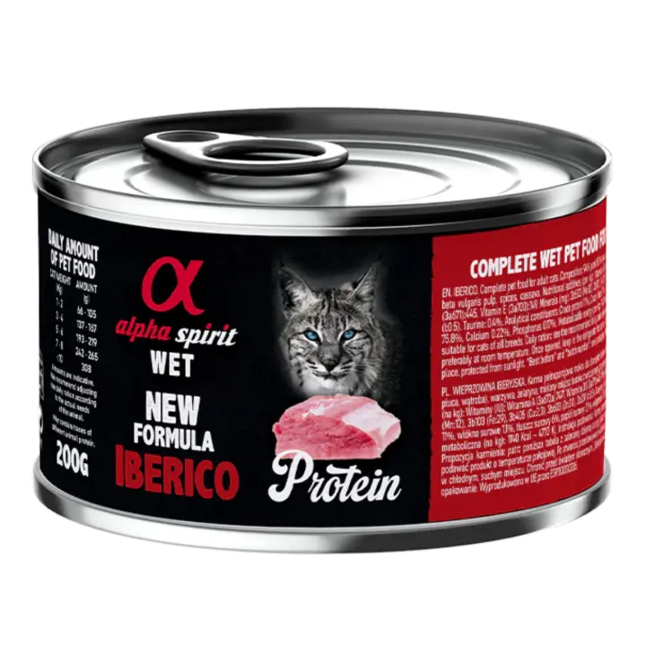 Alpha Spirit Comida Húmeda para Gato en Lata Sabor Cerdo – Natural, Completa y Sin Cereales - 1