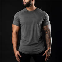 Camiseta De Algodón Para Hombre 2024 Deportiva De Running Y Gimnasio Con Mangas Cortas Secado Rápido Elasticidad Top Para Entrenamiento - details 15