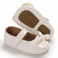 Zapatos De Bebé Para Niñas Serie Blanca PU Cuero Suela Suave Antideslizante Cordón Zapatos De Princesa Para Recién Nacidos - details 37