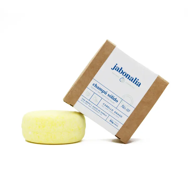 Champú Cabello Graso 50g - Purificante y seboregulador - Jabonalia - 1