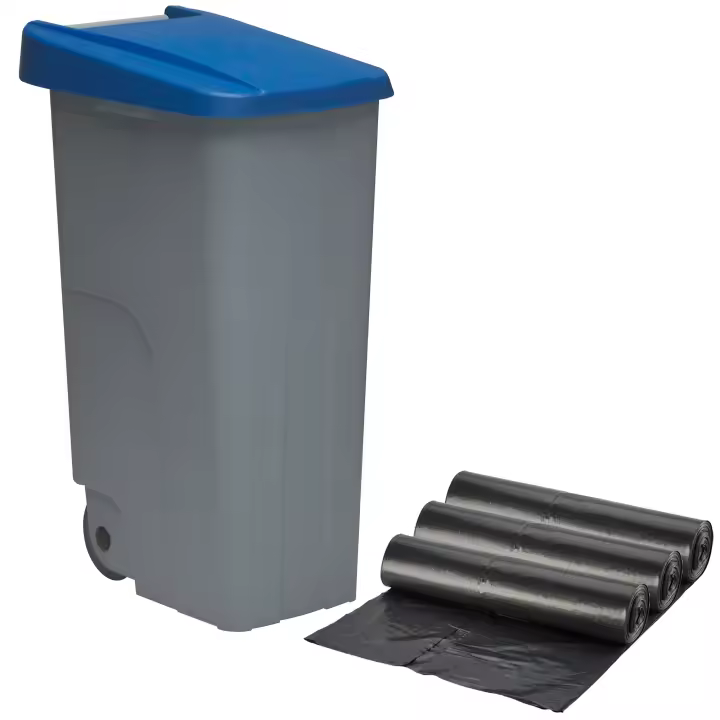 Contenedor Reciclaje 110L Prosperplast + Bolsas Basura Ecológicas - 1
