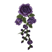 1PC Parche Bordado De Floral Para Ropa Patch De Rosa Tamaño 30cm * 13.5cm Accesorios De Costura Hechos a Mano Y Ecológicos - details 1