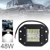 Luz De Trabajo LED De 48W/39W 5 Pulgadas Montaje Plano Para Jeep 4x4 Camión Camiòneta Con Lente De Hoz Y Ancha Bombilla De Aluminio Para Carretera Y off Road - details 12