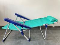 Pack de 2 Silla de Playa Plegable y Reclinable con Cojín de 5 Posiciones 57X31X62/101CM Turquesa - details 2