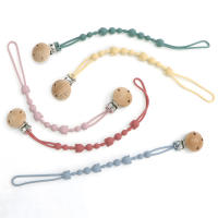 Clavija De Mordedor Para Bebé De Silicona Con Cadena Antipérdida Y Almohadilla Soothing Pacifier Anti-chain Para Carrito De Compras - details 3