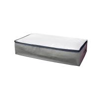 3 Piezas Organizador Ropa, Cajas Almacenaje Ropa Plegable con Asa Reforzada, Bolsas para Guardar Ropa de Tejido Resistente y Ventana Transparente para Suéteres, Abrigos, Mantas Gris y Beige - details 3