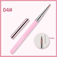 Pincel De Uñas Con Mango De Acrílico Rosa Herramientas De Dibujar Y Pintar Triangular Para Francés Y Manicura - details 4