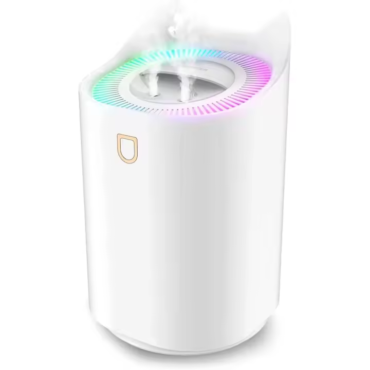 Humidificador Silencioso para Bebés, humidificador de vapor de 3 L, 2 Boquillas Y 3 Modos para dormitorio y oficina (Blanco) - 1